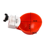 Maxbell 6Pcs Chicken Feeders Chicken Watering Cup Chicken Waterer for Birds Quail Red