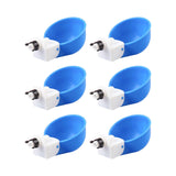Maxbell 6Pcs Chicken Feeders Chicken Watering Cup Chicken Waterer for Birds Quail Blue