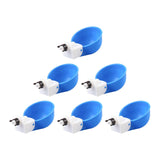 Maxbell 6Pcs Chicken Feeders Chicken Watering Cup Chicken Waterer for Birds Quail Blue