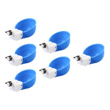 Maxbell 6Pcs Chicken Feeders Chicken Watering Cup Chicken Waterer for Birds Quail Blue