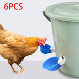 Maxbell 6Pcs Chicken Feeders Chicken Watering Cup Chicken Waterer for Birds Quail Blue