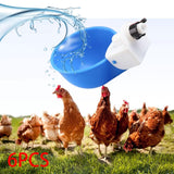 Maxbell 6Pcs Chicken Feeders Chicken Watering Cup Chicken Waterer for Birds Quail Blue