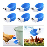 Maxbell 6Pcs Chicken Feeders Chicken Watering Cup Chicken Waterer for Birds Quail Blue