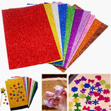 Maxbell 10Pcs Craft Foam Sheets Glitter DIY for Toys Christmas Cards Kindergarten B