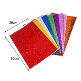 Maxbell 10Pcs Craft Foam Sheets Glitter DIY for Toys Christmas Cards Kindergarten B