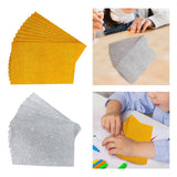 Maxbell Glitter Sponge Paper Cardstock Scrapbooking for Collages Birthday Decor Golden