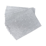 Maxbell Glitter Sponge Paper Cardstock Scrapbooking for Collages Birthday Decor Silver