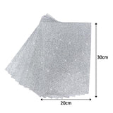 Maxbell Glitter Sponge Paper Cardstock Scrapbooking for Collages Birthday Decor Silver