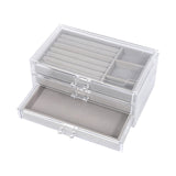 Maxbell Jewelry Storage Box Multi Use 3 Tiers Organizer for Cufflinks Rings Watches