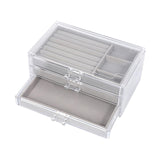 Maxbell Jewelry Storage Box Multi Use 3 Tiers Organizer for Cufflinks Rings Watches