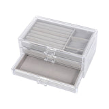 Maxbell Jewelry Storage Box Multi Use 3 Tiers Organizer for Cufflinks Rings Watches