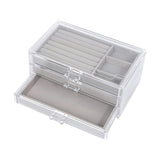 Maxbell Jewelry Storage Box Multi Use 3 Tiers Organizer for Cufflinks Rings Watches