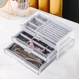 Maxbell Jewelry Storage Box Multi Use 3 Tiers Organizer for Cufflinks Rings Watches