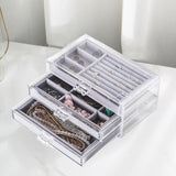 Maxbell Jewelry Storage Box Multi Use 3 Tiers Organizer for Cufflinks Rings Watches