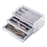 Maxbell Jewelry Storage Box Multi Use 3 Tiers Organizer for Cufflinks Rings Watches