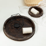 Maxbell Farmhouse Candle Holder Tray Decoration Rustic for Home Countertop Bathroom Large