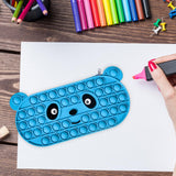 Maxbell Bubble Pencil Box with Zipper Storage for School Supplies office Blue