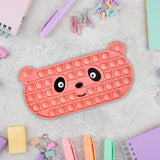 Maxbell Bubble Pencil Box with Zipper Storage for School Supplies office Pink