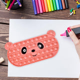 Maxbell Bubble Pencil Box with Zipper Storage for School Supplies office Pink