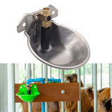 Maxbell Drinker Waterer Cup Farm Animal Feeder Drinker Livestock Drinking for Piglet Argent