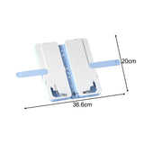 Maxbell 2in1 Book Stand Pencil Box Foldable Page Clips Table Home Textbook Blue