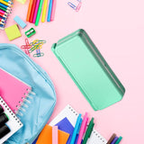 Maxbell 2in1 Book Stand Pencil Box Foldable Page Clips Table Home Textbook Green