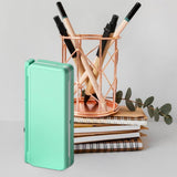 Maxbell 2in1 Book Stand Pencil Box Foldable Page Clips Table Home Textbook Green