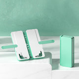 Maxbell 2in1 Book Stand Pencil Box Foldable Page Clips Table Home Textbook Green