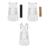 Maxbell Transparent Waterproof Apron Adjustable Oil Resistant for Fish Cleaning black