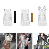 Maxbell Transparent Waterproof Apron Adjustable Oil Resistant for Fish Cleaning black