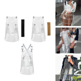 Maxbell Transparent Waterproof Apron Adjustable Oil Resistant for Fish Cleaning black