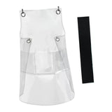 Maxbell Transparent Waterproof Apron Adjustable Oil Resistant for Fish Cleaning black