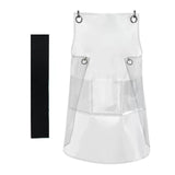 Maxbell Transparent Waterproof Apron Adjustable Oil Resistant for Fish Cleaning black