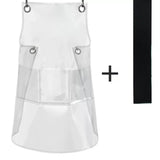 Maxbell Transparent Waterproof Apron Adjustable Oil Resistant for Fish Cleaning black