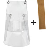 Maxbell Transparent Waterproof Apron Adjustable Oil Resistant for Fish Cleaning yellow