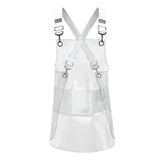 Maxbell Transparent Waterproof Apron Adjustable Oil Resistant for Fish Cleaning white