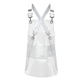 Maxbell Transparent Waterproof Apron Adjustable Oil Resistant for Fish Cleaning white