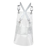 Maxbell Transparent Waterproof Apron Adjustable Oil Resistant for Fish Cleaning white