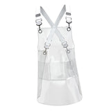 Maxbell Transparent Waterproof Apron Adjustable Oil Resistant for Fish Cleaning white