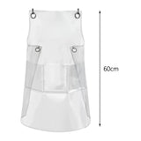 Maxbell Transparent Waterproof Apron Adjustable Oil Resistant for Fish Cleaning white