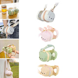 Maxbell Water Bottle 500ml with Lid and Straw Dog Shaped Creative for Outdoors Girls white