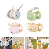 Maxbell Water Bottle 500ml with Lid and Straw Dog Shaped Creative for Outdoors Girls white