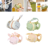 Maxbell Water Bottle 500ml with Lid and Straw Dog Shaped Creative for Outdoors Girls white