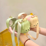 Maxbell Water Bottle 500ml with Lid and Straw Dog Shaped Creative for Outdoors Girls white