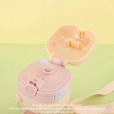 Maxbell Water Bottle 500ml with Lid and Straw Dog Shaped Creative for Outdoors Girls white
