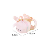 Maxbell Water Bottle 500ml with Lid and Straw Dog Shaped Creative for Outdoors Girls pink