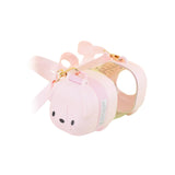 Maxbell Water Bottle 500ml with Lid and Straw Dog Shaped Creative for Outdoors Girls pink