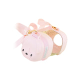 Maxbell Water Bottle 500ml with Lid and Straw Dog Shaped Creative for Outdoors Girls pink