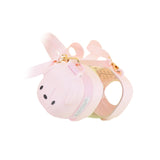 Maxbell Water Bottle 500ml with Lid and Straw Dog Shaped Creative for Outdoors Girls pink
