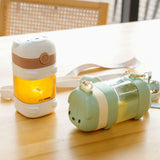Maxbell Water Bottle 500ml with Lid and Straw Dog Shaped Creative for Outdoors Girls yellow